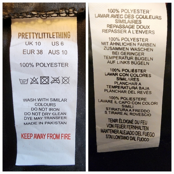 NWT PLT PrettyLittleThing Black Longline Windbreaker Size 6 - Picture 16 of 16